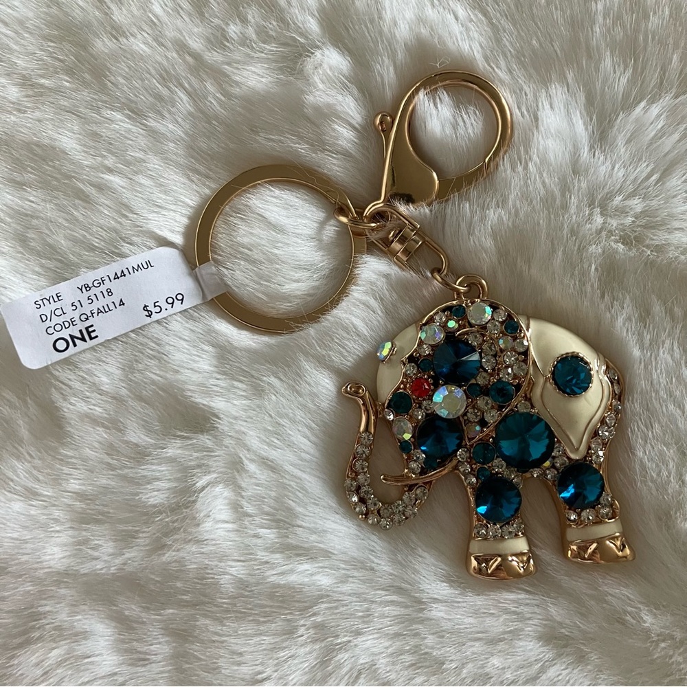 Elephant Keychain, NWT